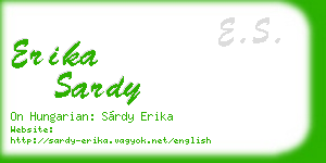 erika sardy business card